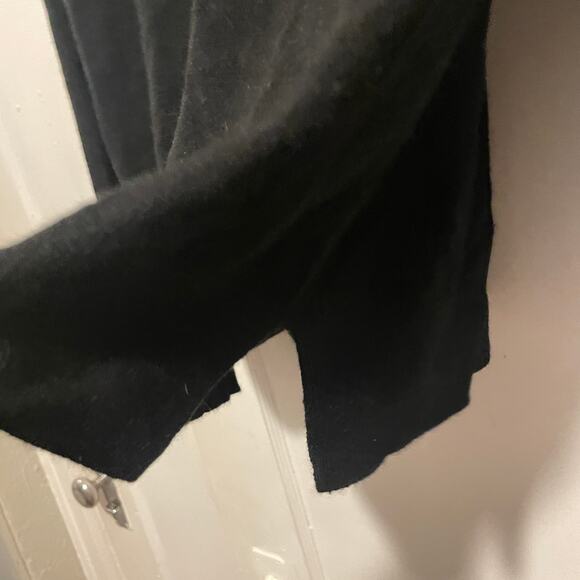 Black Label by Chicos Black 100% Cashmere Rhinestone Embellished Sweater Size L - Picture 6 of 7